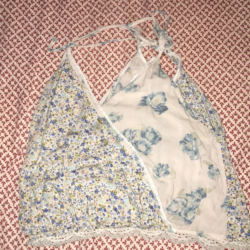 MULTI PRINT FLORAL halter top🌼🌸🌻